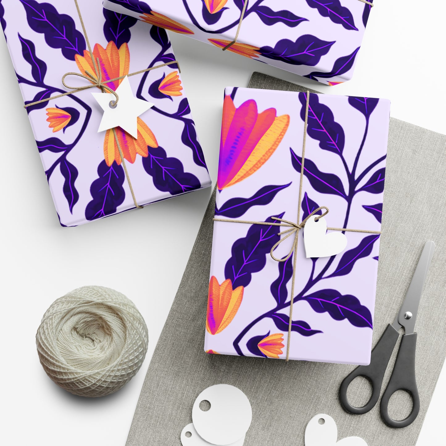 SPRING BLOSSOMS | Floral-Vine Seasons Wrapping Paper