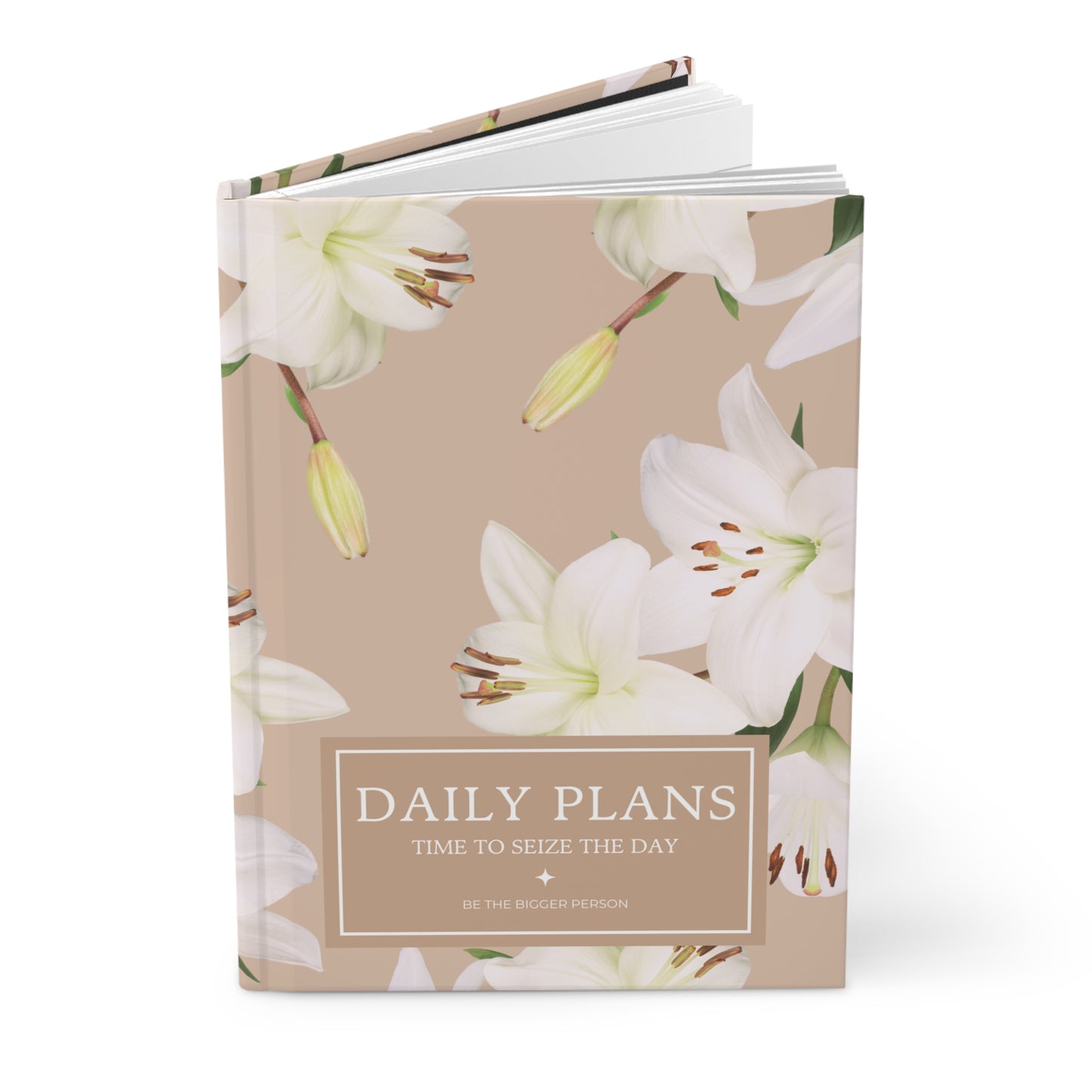 TAUPE LILIES | Daily Plans Notebook