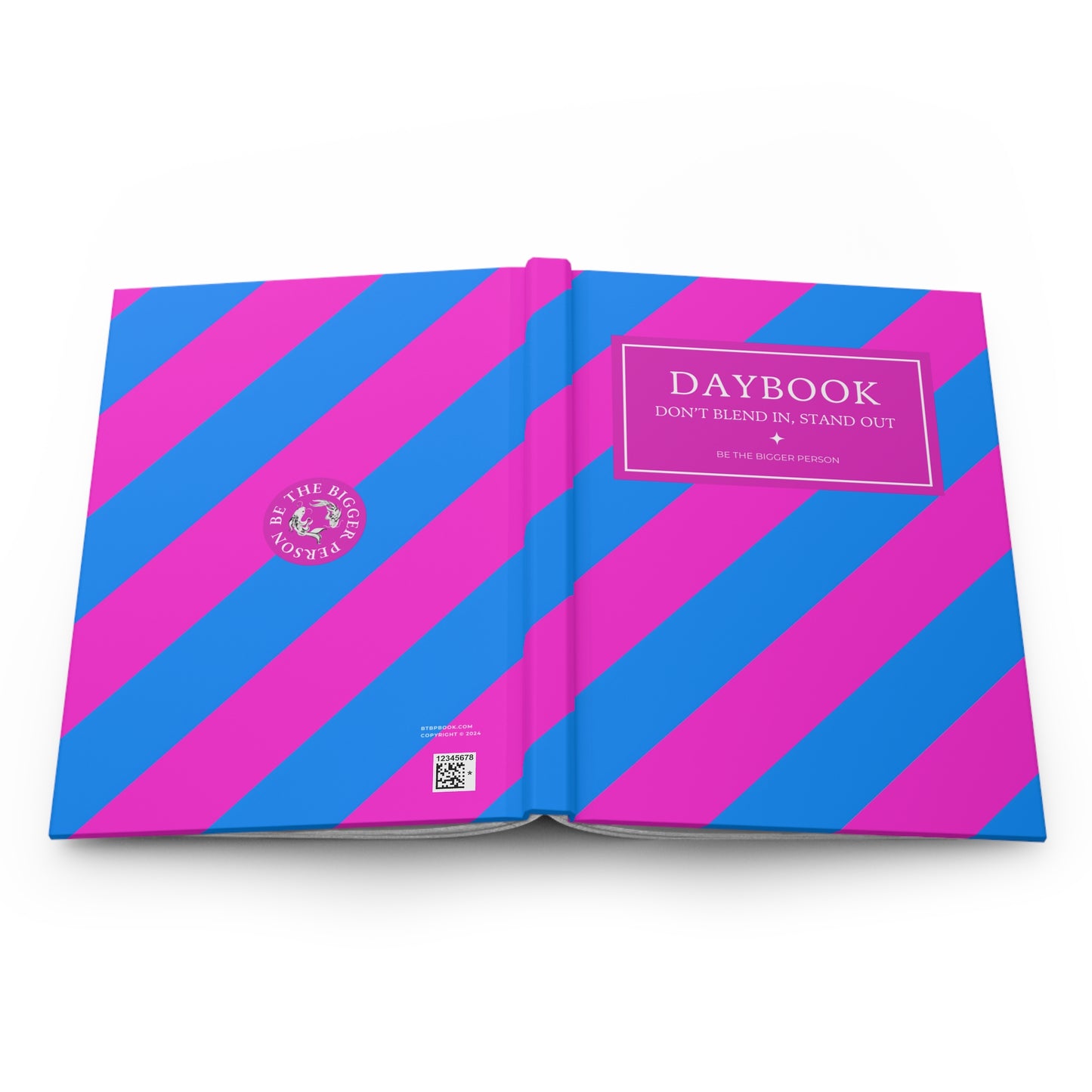 NEON CERULEAN-FUSCIA | Diagonal Dual-Colors Daybook