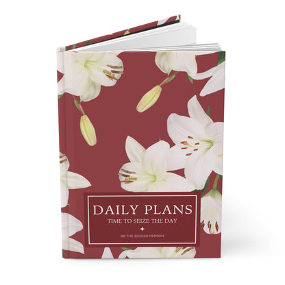 MAROON LILIES | Daily Plans Notebook