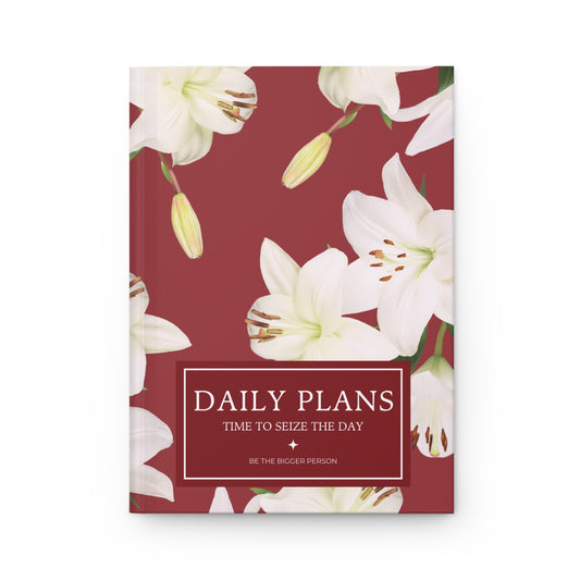 MAROON LILIES | Daily Plans Notebook