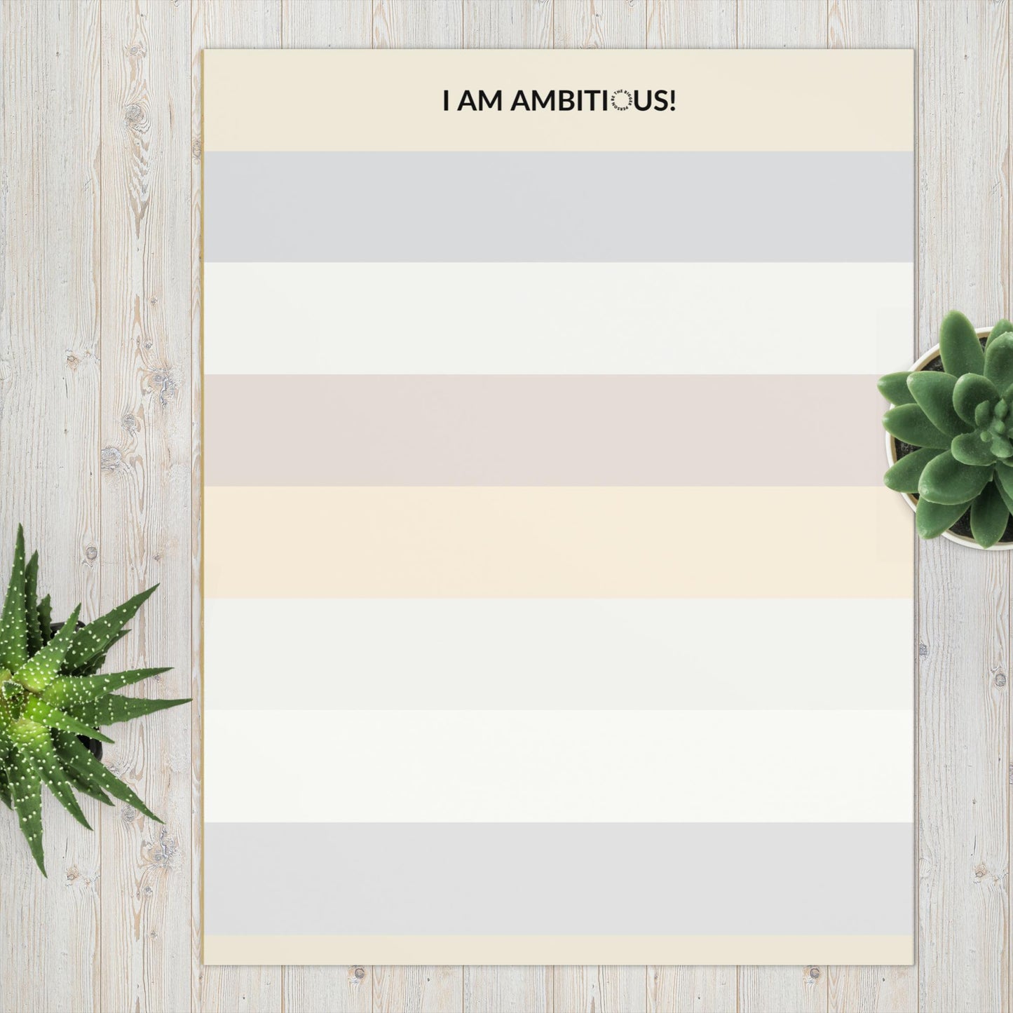 AMBITIOUS | Letter-Size Affirmation Notepad